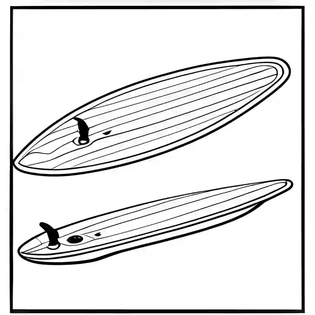 Surfboard coloring pages
